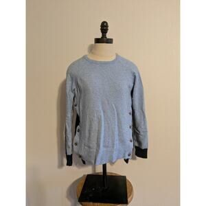 J.‎ Crew blue color block side button Sweater size medium